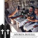 Honeydak Cross Water Bottle Christian Gifts for Women Religious Squeeze Water Cup 20 oz Sports Bottle with Pull Top Lid Birthday Thanksgiving Gifts for Mom Friends(Black)