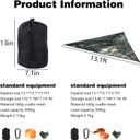 Triangle Hammock,13ft Triangle Camping Hammock, with 3 Ratchet Tie Down Straps and Storage Bag, Max 800 Lbs,Multi Person Portable Hammock for Adults Kids,for Travel Backyard Outdoor Garden Camping