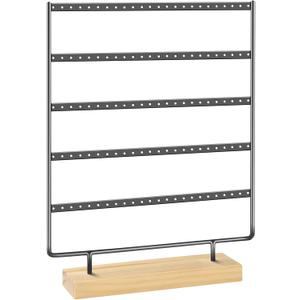Earring Holder Organizer, Earring Display For Vendors, Earring Holder Organizer For Girls, Women, Earring Organizers and Storage, Jewelry Holder(5 Tiers & 120 holes) (Black)