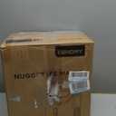 EUHOMY Nugget Ice Maker Countertop with Handle, Ready in 6 Mins, 34lbs Per Day, Removable Top Cover, Auto-Cleaning, Portable Sonic Ice Maker with Basket and Scoop, for Home/Party/RV/Camping (Black)