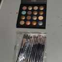 UCANBE Baked Eyeshadow Palette with 15PCS Brushes Makeup Set, 16 Color Natural Nude Matte Shimmer Metallic Eye Shadow Make Up Pallet for Women Girls, High Pigmented Long Lasting Waterproof