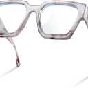 livho Oversized Eyewear Frame for Woman and Men - Rectangle Fashion Glasses for Computer, Chic Preppy Frame