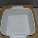 DOWAN 8x8 Baking dish, Square Baking Pan, Ceramic Casserole Dishes for Oven, Cake Pan with Handle, for Brownie, Lasagna, Casserole, 2 Quart, Home Gift, Bright White