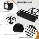 Matani Black Toothbrush Holder for Bathroom Sink, Countertop Organizer with High Toothpaste Holder, Rustproof 304 Stainless Steel, Bathroom Countertop Storage & Essentials (Black Model 2)