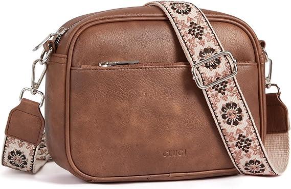 CLUCI Crossbody Bags for Women Trendy, Vegan Leather Shoulder Handbags, Women Purses with Adjustable Wide Strap