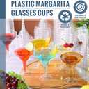 72 Pcs Plastic Margarita Glasses 8 oz Plastic Margarita Cups Mexican Theme Cocktail Glasses Shatterproof Disposable Cocktail Cups for Cinco De Mayo Fiesta(Clear)