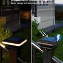 Sunco Solar Post Lights, Outdoor Dusk to Dawn Black Square Solar Powered Landscape Lights for Yard Garden Lawn, 2W, 120 LM, 2CCT: 2700K, 4000K, 2 Brightness Levels: Low 50%, High 100% 2 Pack