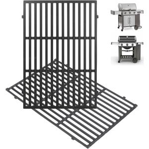 66095 Grill Grates for Weber Genesis II/ II LX300 Series Replacement Parts
Fits Genesis II E/S/SE 310 335 E-325 E-330 E-315 S-345 Grill Parts, OEM 66802 66805, 18.8x13.25'' cast iron grates, 2-pack