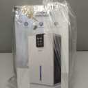 Dehumidifier, Dehumidifiers for Home,98 OZ Water Tank, (1000 sq.ft) Quiet Dehumidifier for Basement Bathroom Bedroom with Humidity Display, Auto Shut Off, Relaxing 7 Color Ambient Light(White)