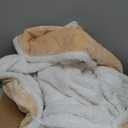 Wearable Heated Blanket Electric Snuggle with Foot Pocket/Sleeves, 59x70 Inch Heated Throw Blanket with for Women Men Adults, Super Soft Flannel & Sherpa Blanket Warmer for Home Office, Champagne Pink