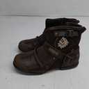 OSSTONE Moto Boots for Men Fashion Zipper-up Leather Chukka Boots Casual Shoes Retro Style OS-5008-1-DA1B1 Size 10