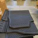 Auxko All Weather Floor Mats Cargo Mat with Backrest Mat for 2026 Toyota RAV4 Hybrid(Not for Phev)(Not for Cargo Area with subwoofer) All Season TPE Accessories Odorless Anti-Slip