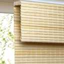 LazBlinds Cordless Bamboo Roman Shades, Privacy Window Treatment, Roll Up Bamboo Blinds for Windows, 45'' W x 60'' H