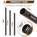 Otoolling 1 Pack 1.5'' Dia Umbrella Replacement Lower Pole, Heavy Steel Patio Umbrella Bottom Pole Replacement, 1.7 mm Thickness, No Bullet Buckle Outdoor(Brown,46'')