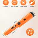 Dmyond Metal Detector Pinpointer - Professional Waterproof Handheld Pin Pointer Wand - High Sensitivity 360 Detection - Search Treasure Pinpointing Finder Probe for Adults, Kids - Orange