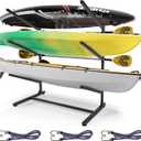 Kayak Storage Rack, Heavy Duty Freestanding Kayak Racks for Garage and Outdoor Storage, Storage Rack Adjustable for Kayak, Canoe, Surfboard & Paddle board