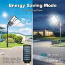 2026 New Solar Street Light, Solar Street Lights Outdoor Waterproof Dusk to Dawn 7000K LED Security Flood Light with Motion Sensor and Remote Control for Pathway, Entryway & Yard