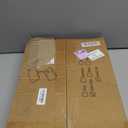 Kitstorack Upgraded TV Tray Table with Panel Lock, 90 Flip-Over Design & Adjustable Height, Sofa Arm Side Table for Eating, Laptop, Couch, Bed, or Small Spaces, Brown