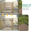 Gate Corner Brace Bracket Anti Sag Gate Kit with Self-Locking Gate Latch, Gate Frame Kit for Wooden Fence/ Corral Gates/ Driveway Gates/ Shed Doors/ Wood Windows, 2 Pack