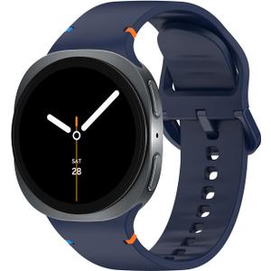 Bands Compatible with Samsung Galaxy Watch 8 Band 40mm 44mm/Galaxy Watch 8 Classic Band 46mm, Soft Silicone Waterproof Sport Strap Replacement Wristband for Women Men