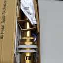 KES Vessel Sink Drain Pop Up Drain with Overflow Bathroom Stopper Assembly Brushed Gold for 1.6"-1.9" Sink Hole, All Metal Rustproof Brass and 304 Stainless Steel, S2008A-BZ