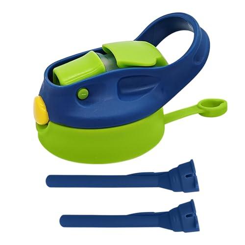 12oz Replacement Lid with 2 Straw for Kid Tumbler,2 PACK Leak-Proof and Spill-Proof Straw Lids for ZONEGRACE Mocaru,BPA Free,2.67IN - Green