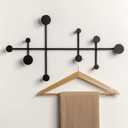 'Sval' Wall Wardrobe | Minimalist Coat Hook Design from Berlin | Modern Metal Wall-Mounted Coat Rack/Hooks | Black