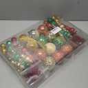 92ct Christmas Tree Decoration Set - Shatterproof Christmas Baubles with Strings for Wreath, Garland & Party Decoration, Red-Green