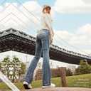 WallFlower Women's InstaStretch Luscious Curvy Bootcut Jeans, BlackBerry, 7 Long