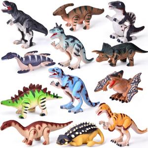 Dinosaur Wind Up Toys, 12 PCS Dino Toys for Birthday Gifts Bulk Flip Walking Jumping Clockwork,Dinosaur Theme Party Favors,Kids Prizes,Treasure Box Toys,Dinosaur Toys for Kids 3-6