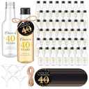 Funnymoom 50 Sets 40th Birthday Party Favors for Guests Include 1.7 oz Mini Bottles and Thank You Cards Cheers to 40 Years Shot Bottles with 5 Funnel for Birthday Anniversary Favors