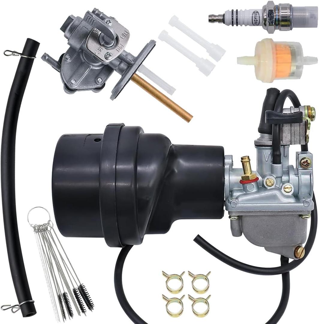 LT50 Carburetor For Suzuki 50 LT-A50 2002-2005 LT50 LT 50 1983-1987 JR50 1984-2006 ATV Quadrunner Carb with Air Filter Box