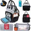 Award-Winning Baby Diaper Bag Backpack with Changing Station Large Multifunction Waterproof Diaper Bag, Warm Bottle Pockets, Travel Baby Organizer Mom & Dad, Newborn Baby Essentials, Newborn Gift