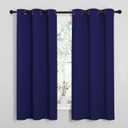 NICETOWN Blackout Curtain Panels, Window Treatment Energy Saving Thermal Insulated Solid Grommet Blackout Drapes/Draperies (Royal Blue, 1 Pair, 34 by 54)