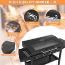 Upgrade Hinged Lid for Blackstone 36" Omnivore Griddle Hood,5856 Visualized Tempered Glass Hard Cover for Blackstone Lid 1554 2210 2177 1984 etc. 36 Omnivore Flat Top Griddle Accessories w/Thermometer