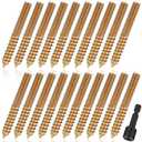 Hicarer 20 Pack 3/8-16 x 4 Inch Hanger Bolts Double Headed Bolts with Driver Self Tapping Screw Threaded Rod Screws for Furniture Double Headed for Wood Furniture Joint