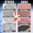 4 x Visor Organizer, Pink Sunglass Holder For Car, Sunvisor Organizers with Multiple Pockets and Picture Frame, Essential Car Interior Accessories for Women and Men