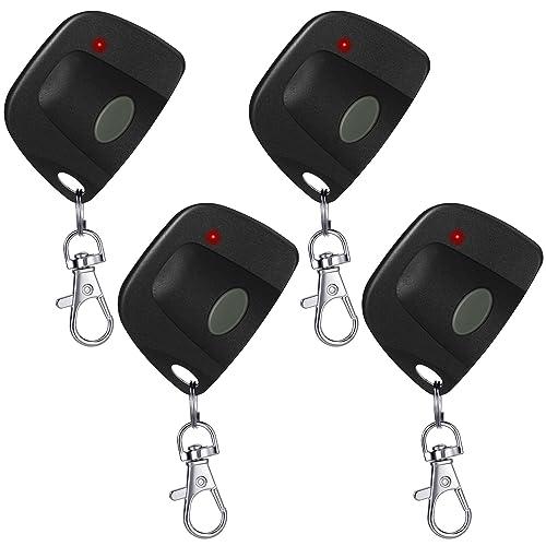 Kingdder 3 Pcs Garage Door Remote Compatible with Linear Multicode 300mhz 10 Dip Switch 3089 3060 3070 Gate Opener Remote Multicode Gate Opener with Keychain (Black)