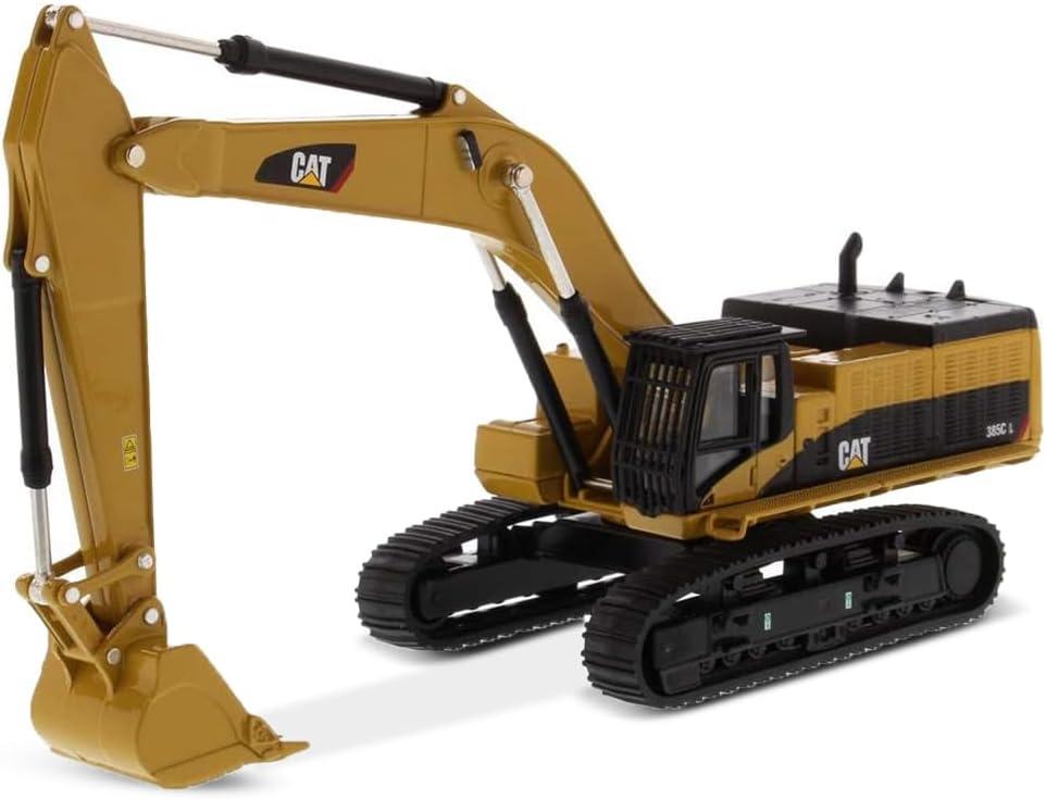 Diecast Masters 1:64 Caterpillar 385C L Hydraulic Excavator, Play & Collect Series Cat Trucks Construction Equipment | Scale Model Collectible 85694