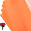 PATIKIL 22.8 x 22.8 Inch Flower Wrapping Paper, 20 Pcs Iridescent Double Sided Florist Bouquet Packaging Waterproof Florist Supplies DIY Crafts Gift Packaging Gift Box Wedding, Orange