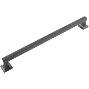 Studio Collection Pull 12 Inch Center to Center Matte Black Finish