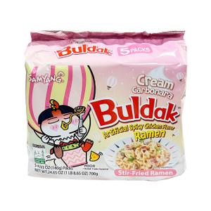 Samyang Cream Carbonara Flavor Buldak Ramen Pack of 5 (EXP 02/23/27)