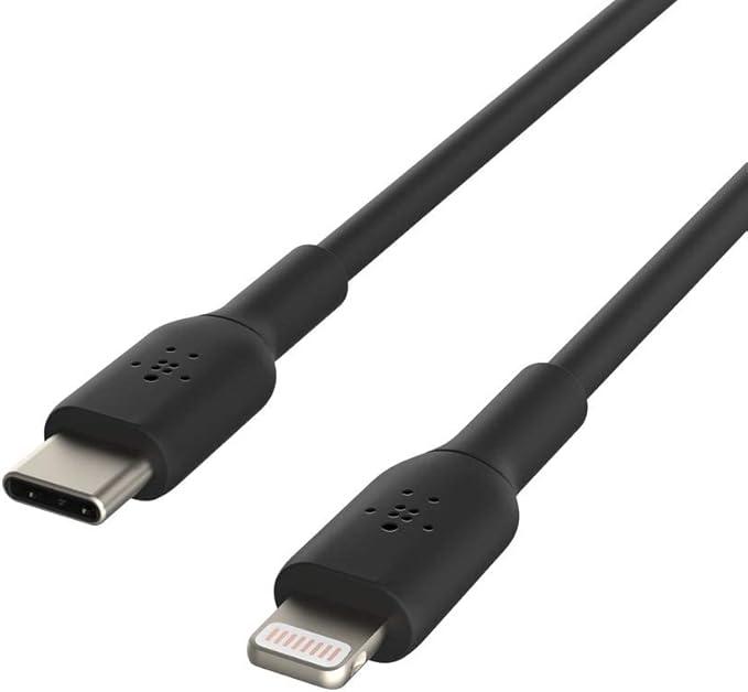 Belkin BoostCharge Fast Charging USB C to Lightning Cable 3.3ft/1M - MFi Certified 18W Power Delivery iPhone Charger Cord - Apple Charger USB C Cable - Fast Charging for iPhone 14, iPhone 13 - Black
