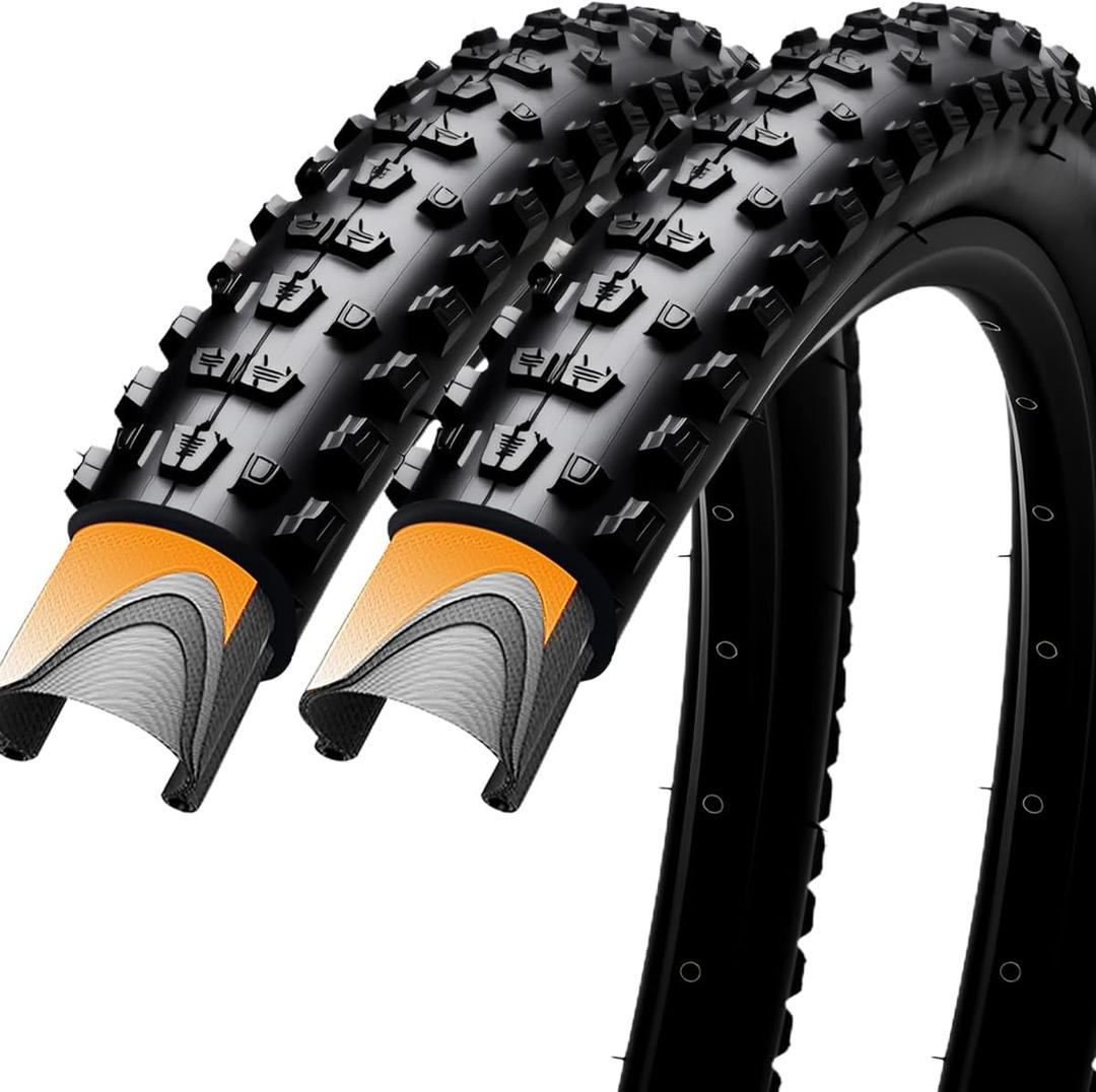 26/27.5/29x2.25 inch Bike Tires Pair Mountain Bike Tires Foldable Bicycle Tires Anti-Puncture and Wear-Resistant Pack of 2