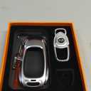 Saxsion for Benz Key Fob Cover,Fit A B C E G S R Class SL SLC CLS CLA GLB GLC GLE GLS AMG CLK ML SLK Key Case Shell (Fashion Silverfor Benz-A)