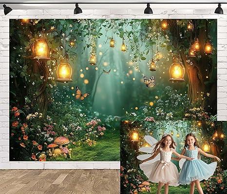 4 x Omifly Happy Easter 5Wx7H Backdrop for Photography Cute Rabbit Colorful Wildflower Enchanted Woodland Wonderland Background Party Decorations Cake Table Banner Decor Photo Booth Studio Prop