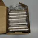 AmzGod Door Hinges Brushed Nickel - 12 Pack 3.5 Inch Rounded Interior Satin Nickel with 1/4" Radius Corners - 3 1/2 Inches Silver Residential Standard Door Hardware