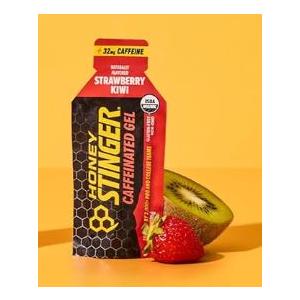 Honey Stinger Caffeinated Organic Energy Gel Variety Pack, Strawberry Kiwi, Caffeinated & Gluten Free, for All Exercises, Sports Nutrition for Home & Gym  24 Pack, BBD: 03/10/2027