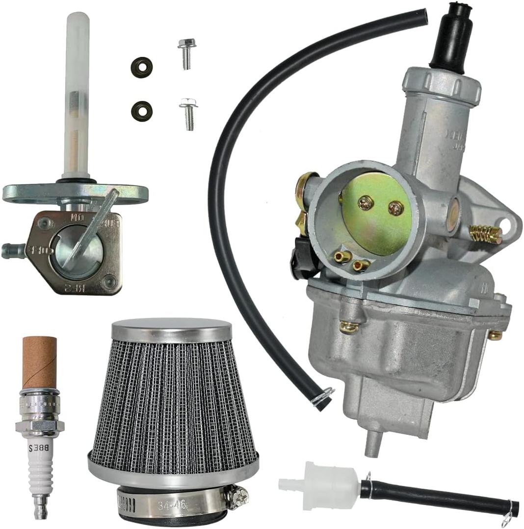 Carburetor fit for HONDA XR100 1981-1984,fit for HONDA XR100R 1985-2004,fit for HONDA CRF100F 2004-2013, ATV Carb with Air Filter and Fuel Valve Petcock