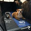 Bulldogology Hard Bottom Dog Seat Cover for Back Seat - Waterproof Backseat Extender for Dogs - Heavy-Duty Pet Hammock & Rear Protector for SUV Car Trucks - Non-Slip Dog Hammock with Platform